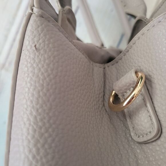 Grossi Womens Blush Pink Solid Double Bow Adjustable Strap Shoulder Satchel Bags - Picture 9 of 16